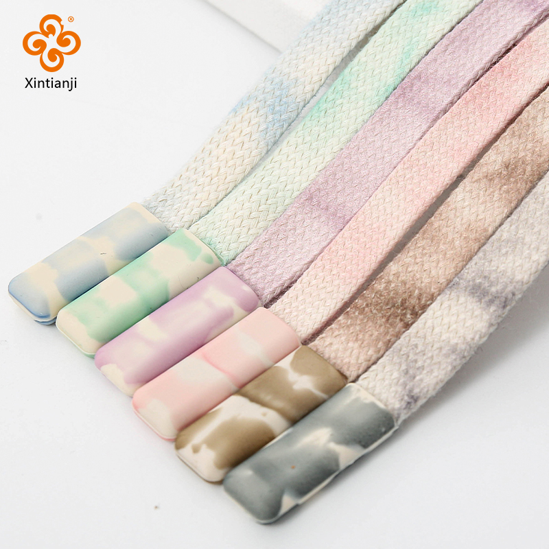 Sewing Tie Dye - Плоская плетеная веревка шириной 1 см,
