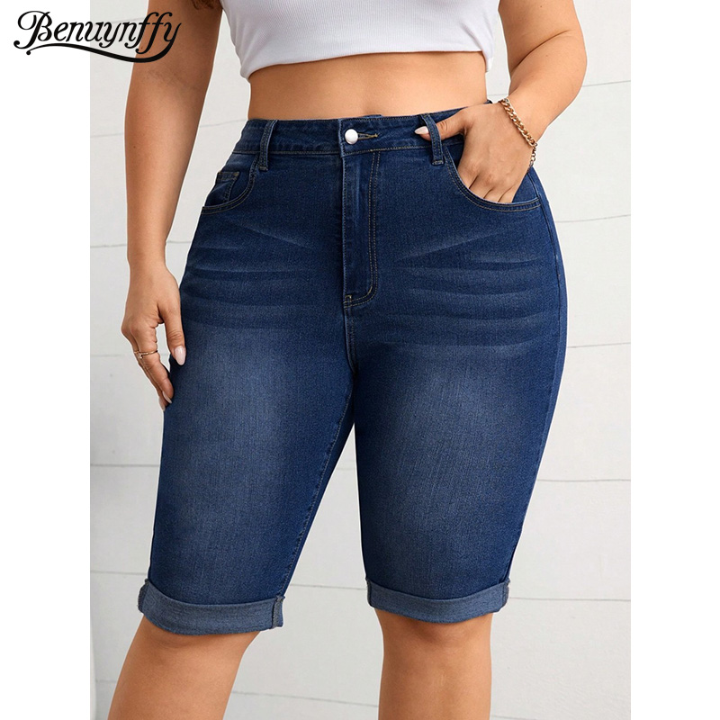 Sewing Hemming - Джинсы-карандаш Benuynffy Plus Size в винтажном
