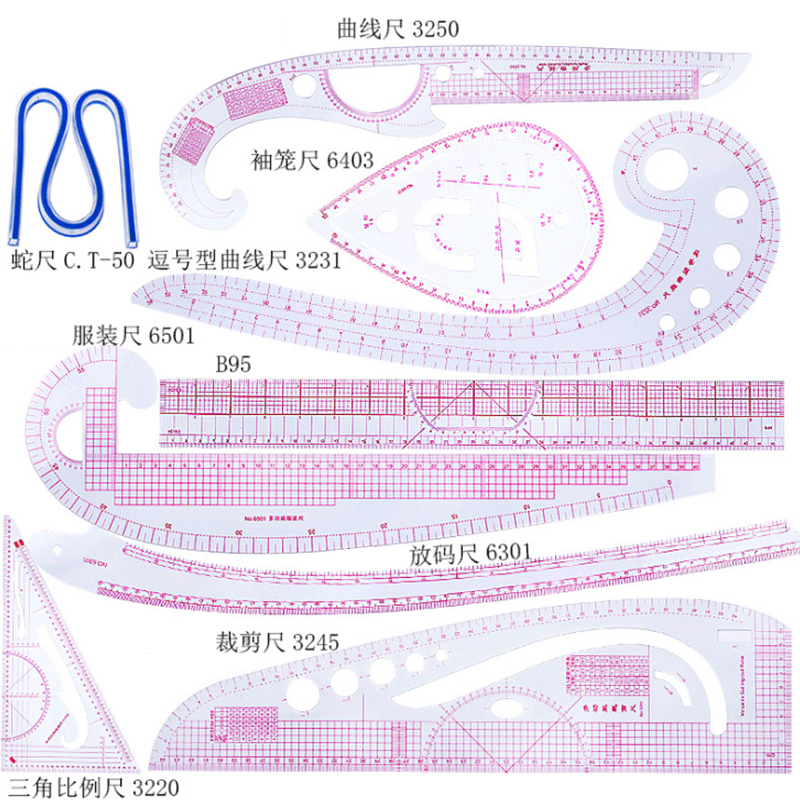 Textile Sewing Patterns - 5/6/9 шт. набор портной измерительной линейки,