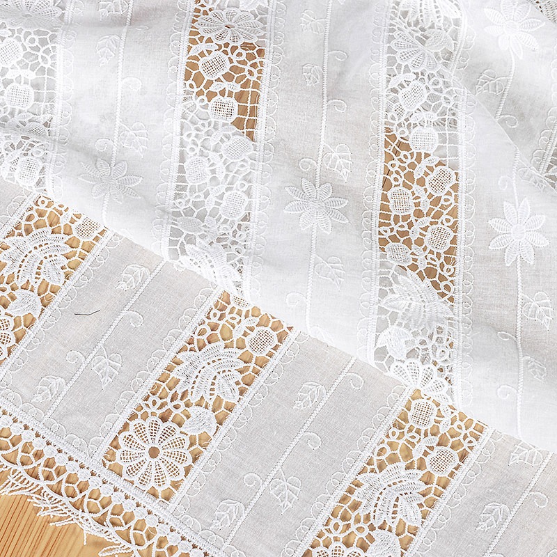 Sewing Thread In Textile - Новая хлопковая ткань с бахромой и