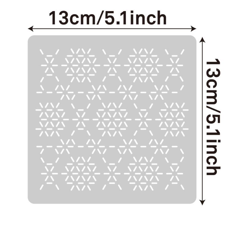Textile Sewing Patterns - Набор трафаретов для вышивки Сашико: многоразовые
