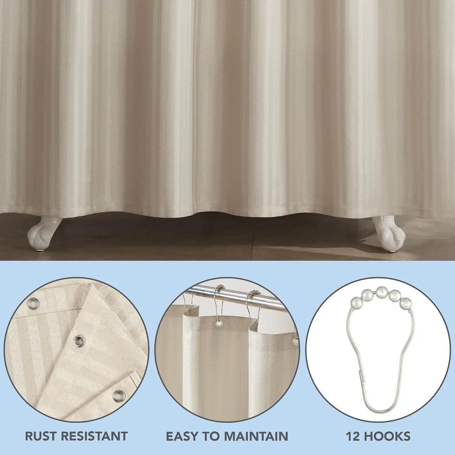Arkwright Bulk Shower Curtain  – обзор и цена Fabric Weight Set